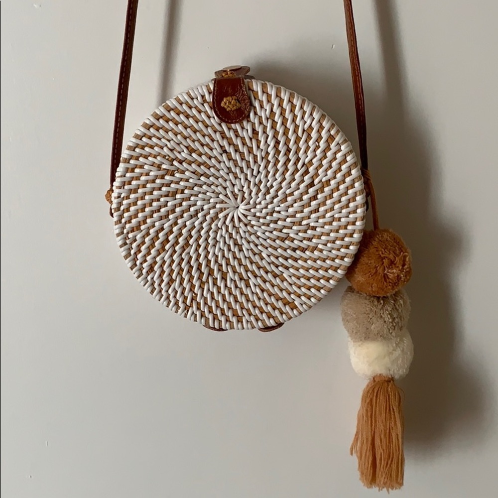 Straw Rattan Crossbody Bag